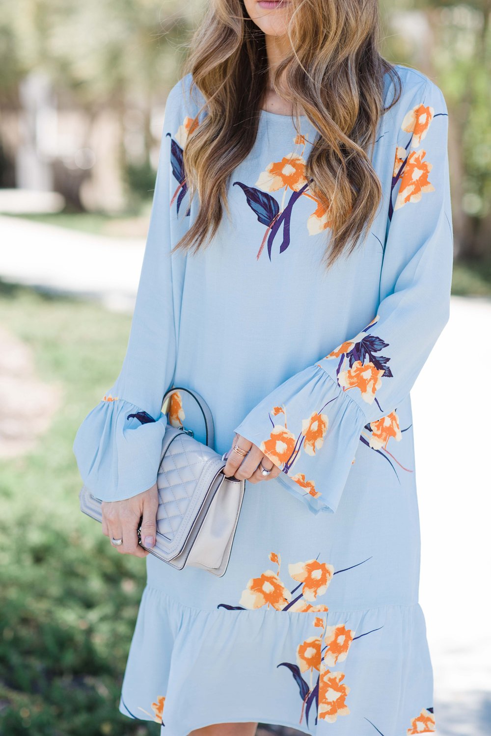 Merrick's Art Light Blue Floral Dress