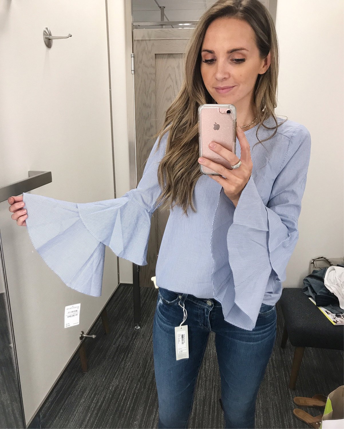 merricksat.com | blue bell sleeve top