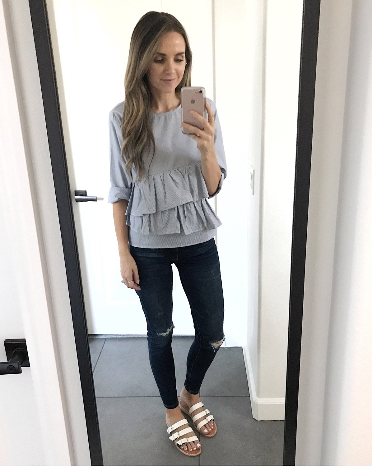merricksat.com | long sleeve ruffle top