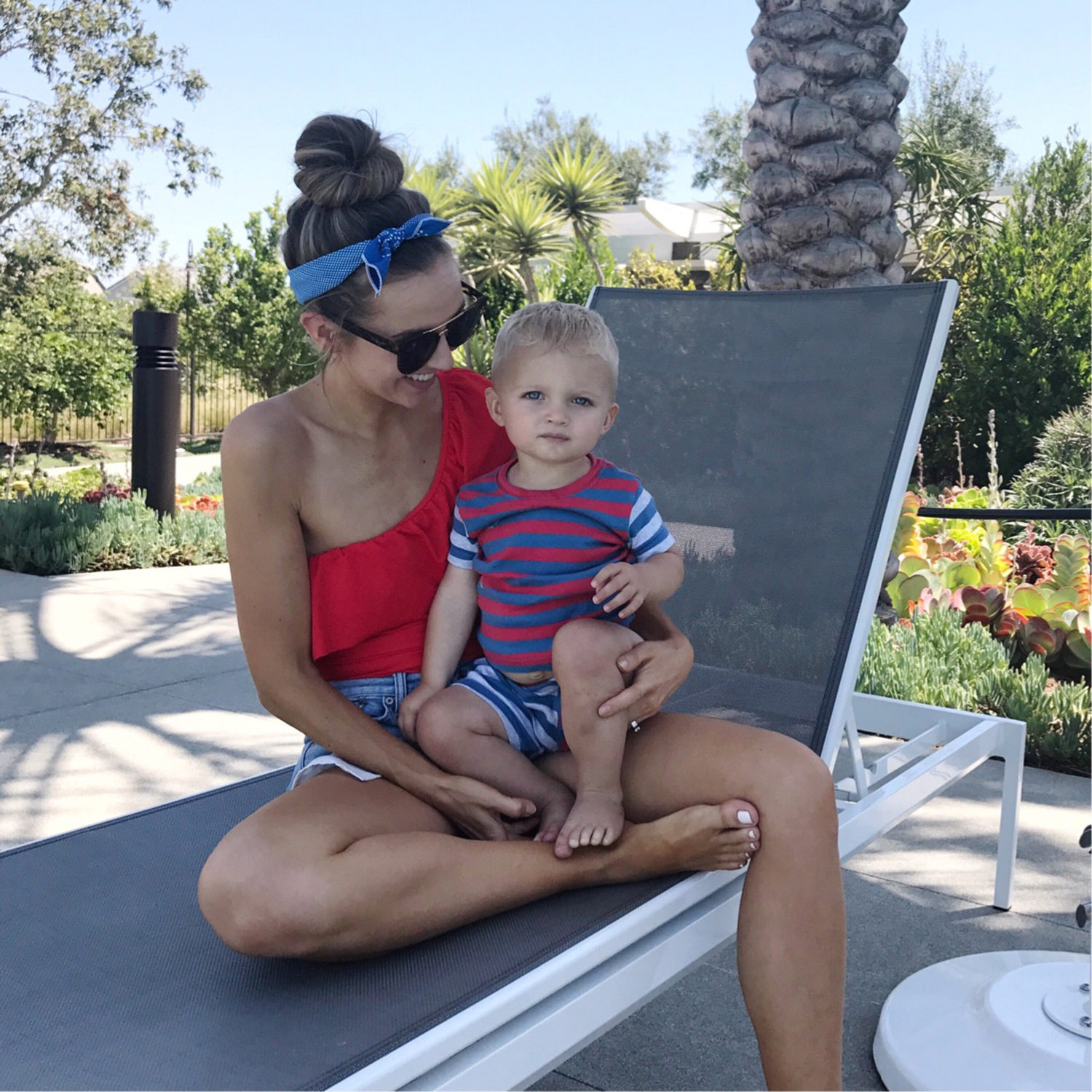 merricksat.com | Red One-Shoulder Swimsuit