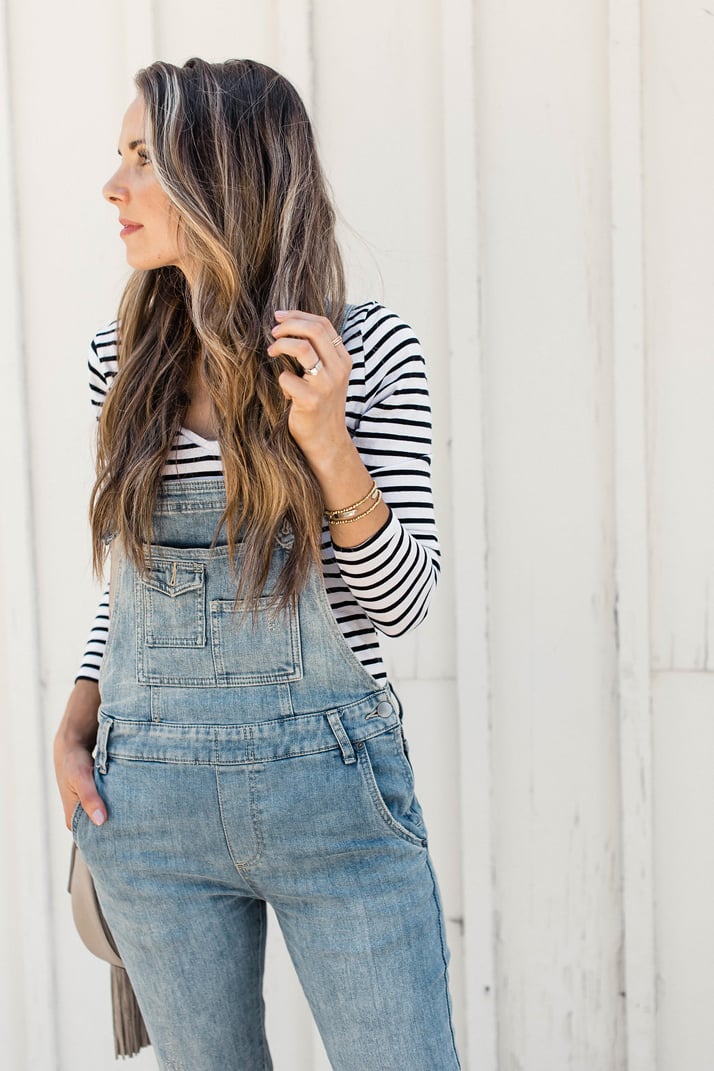merricksat.com | overalls and striped top
