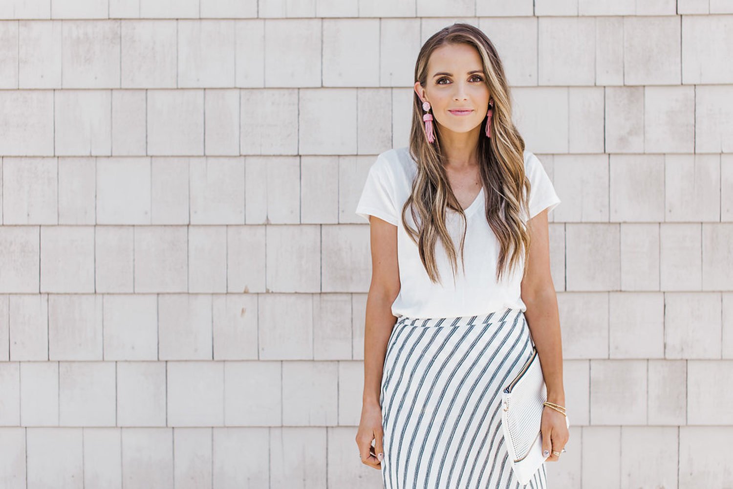 merricksat.com | maxi wrap skirt and white tee