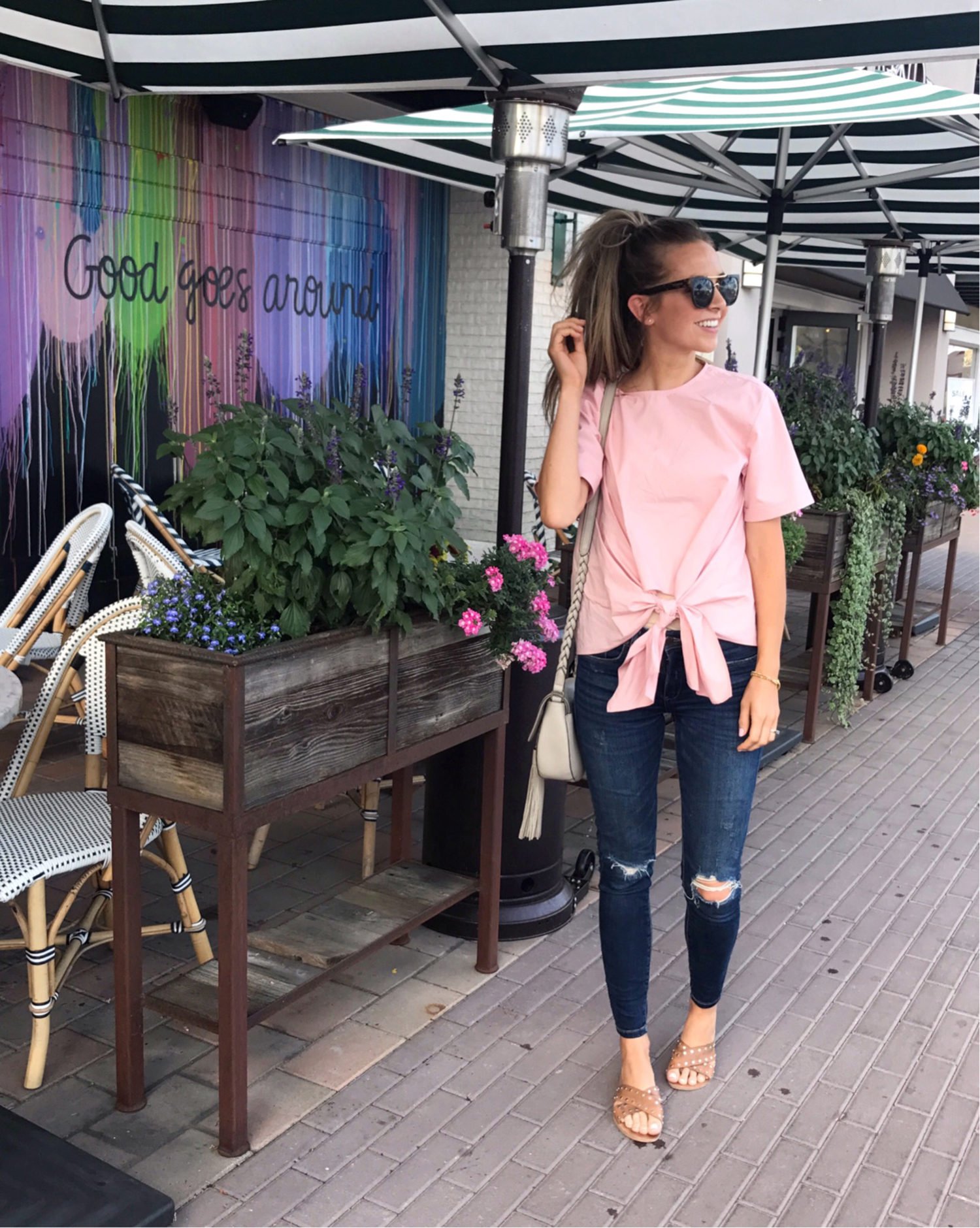 merricksat.com | pink bow front tee
