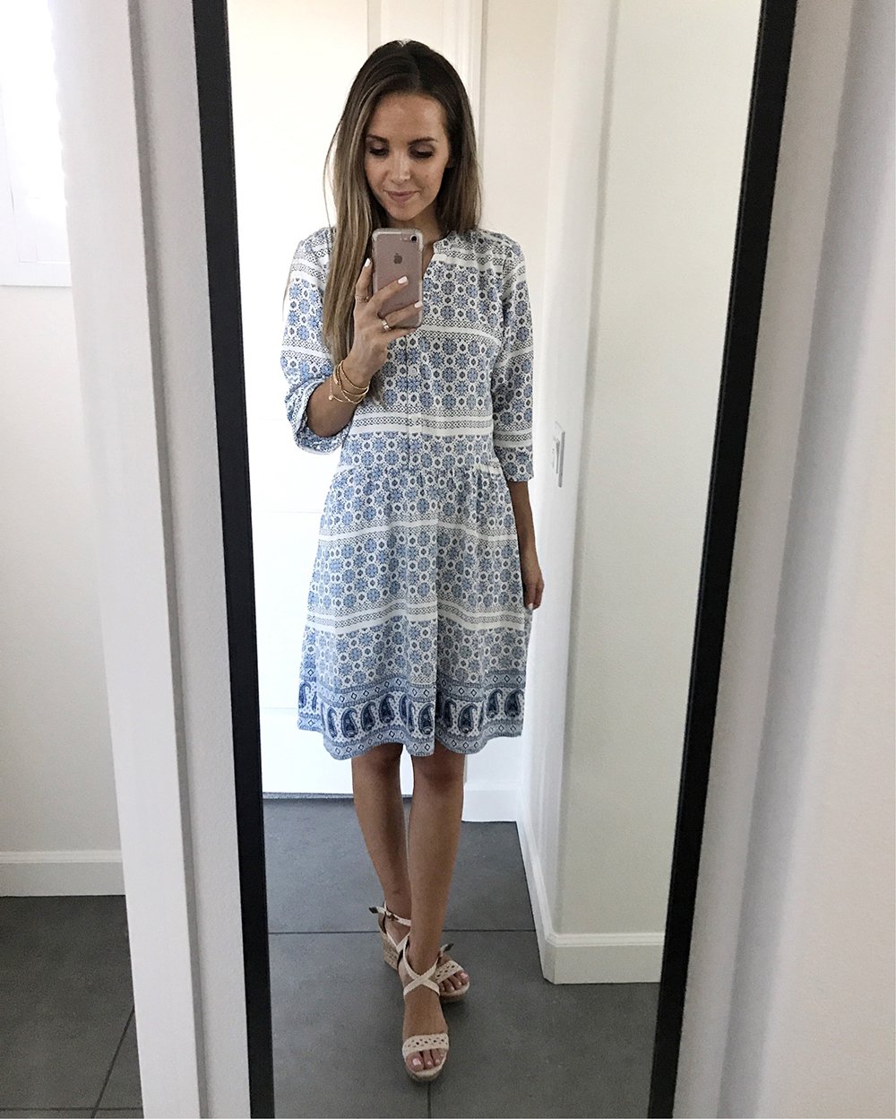 merricksat.com | blue and white dress
