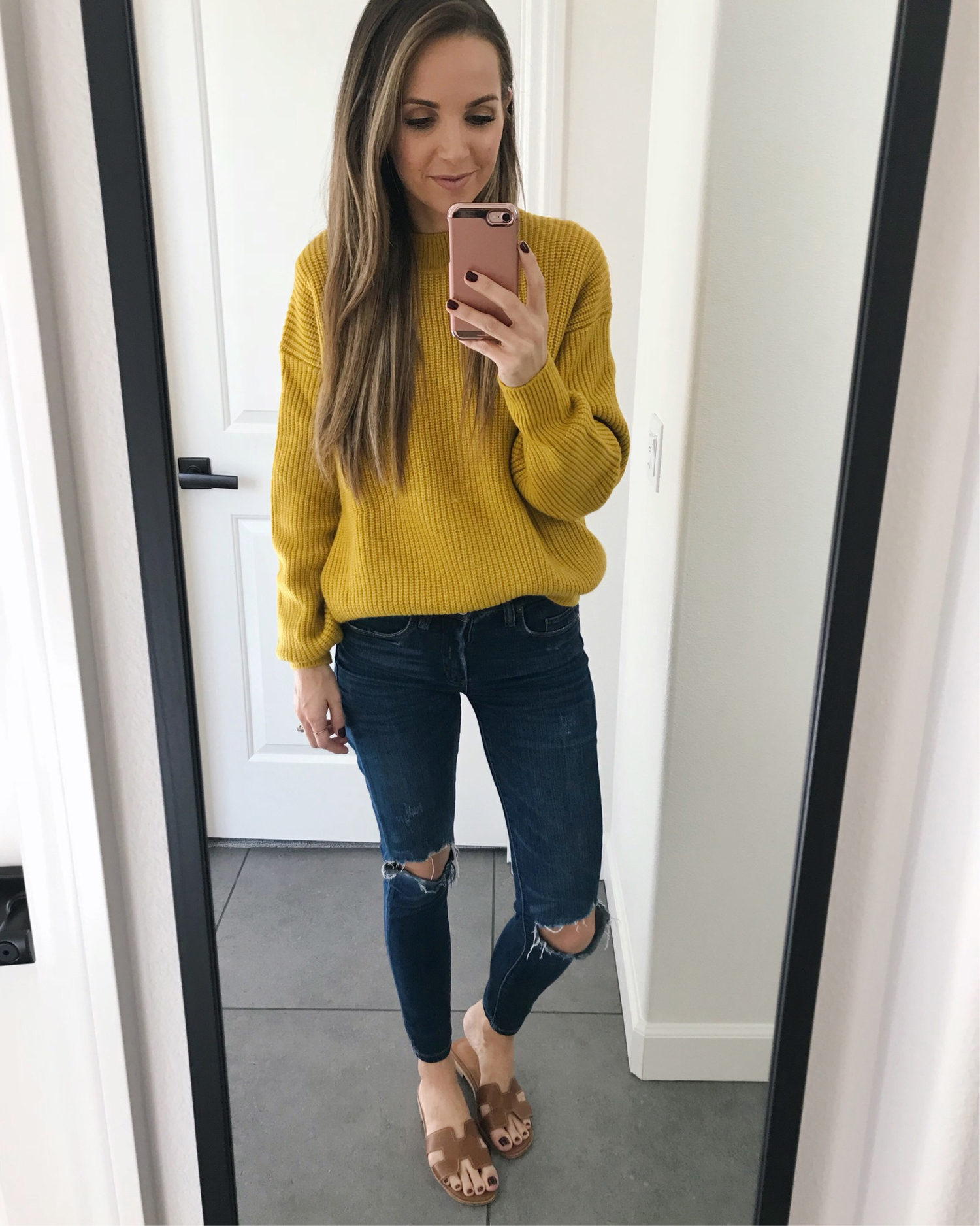 mustard knitted sweater | merricksat.com