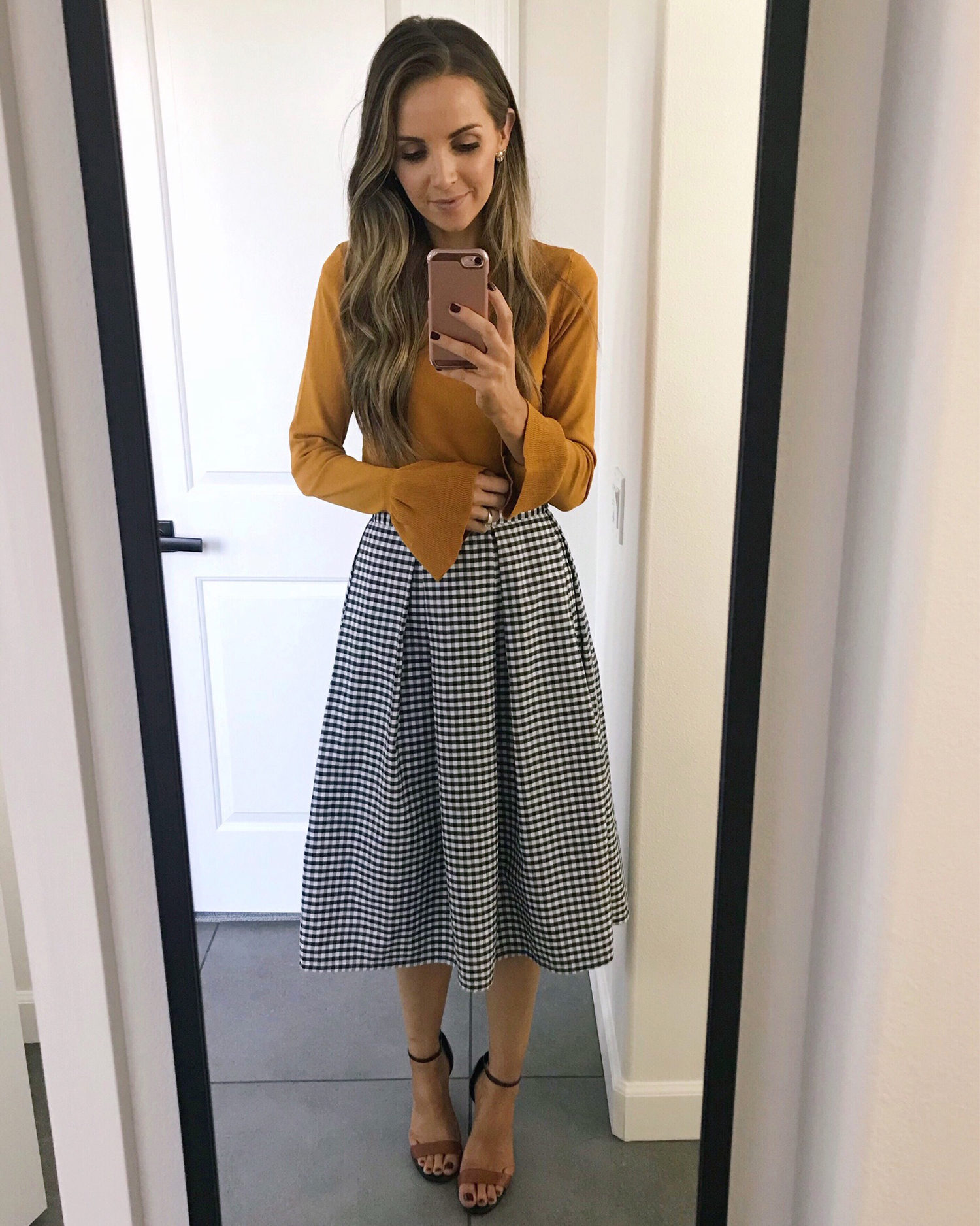 gingam skirt | merricksat.com