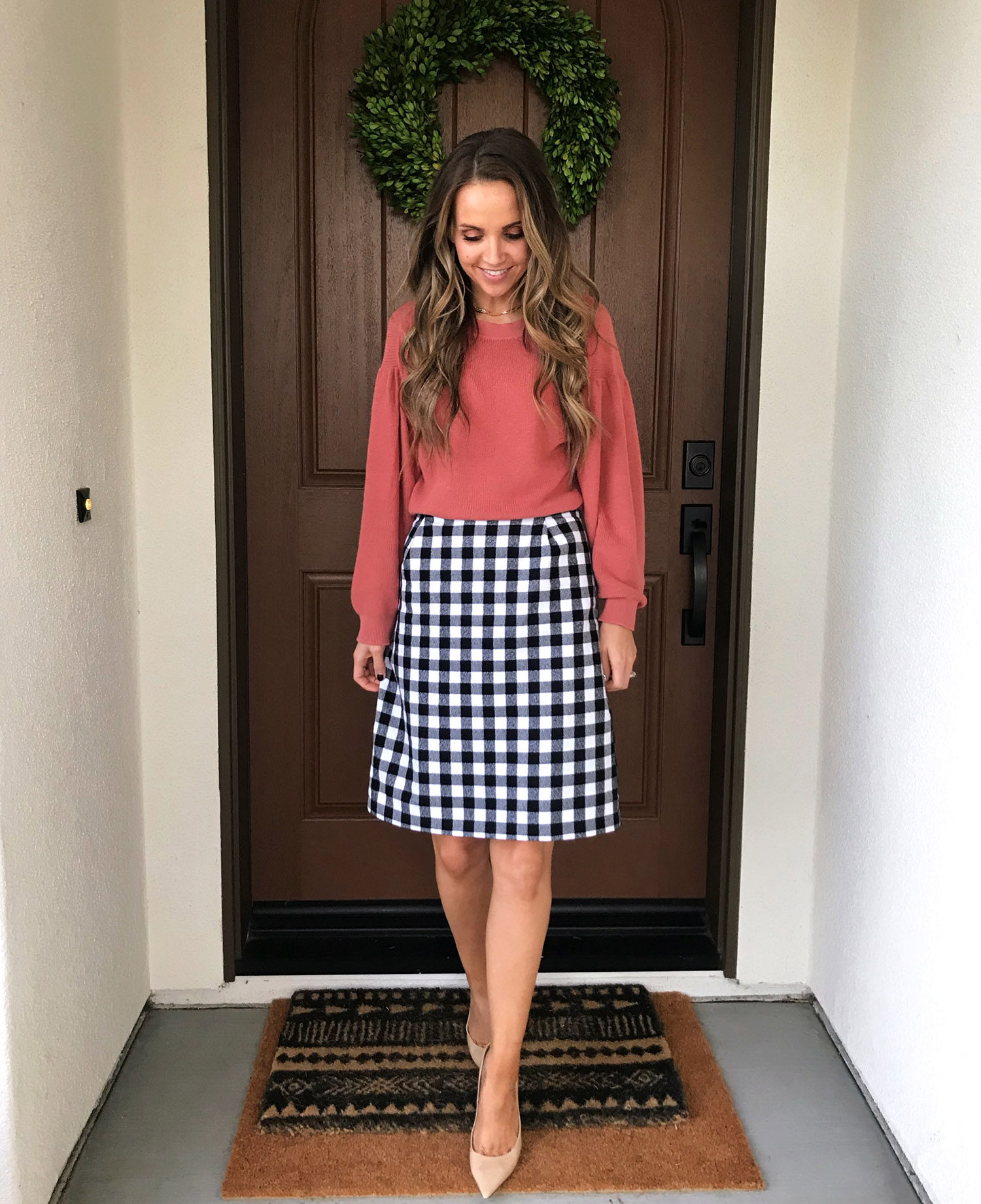 buffalo plaid skirt | merricksat.com