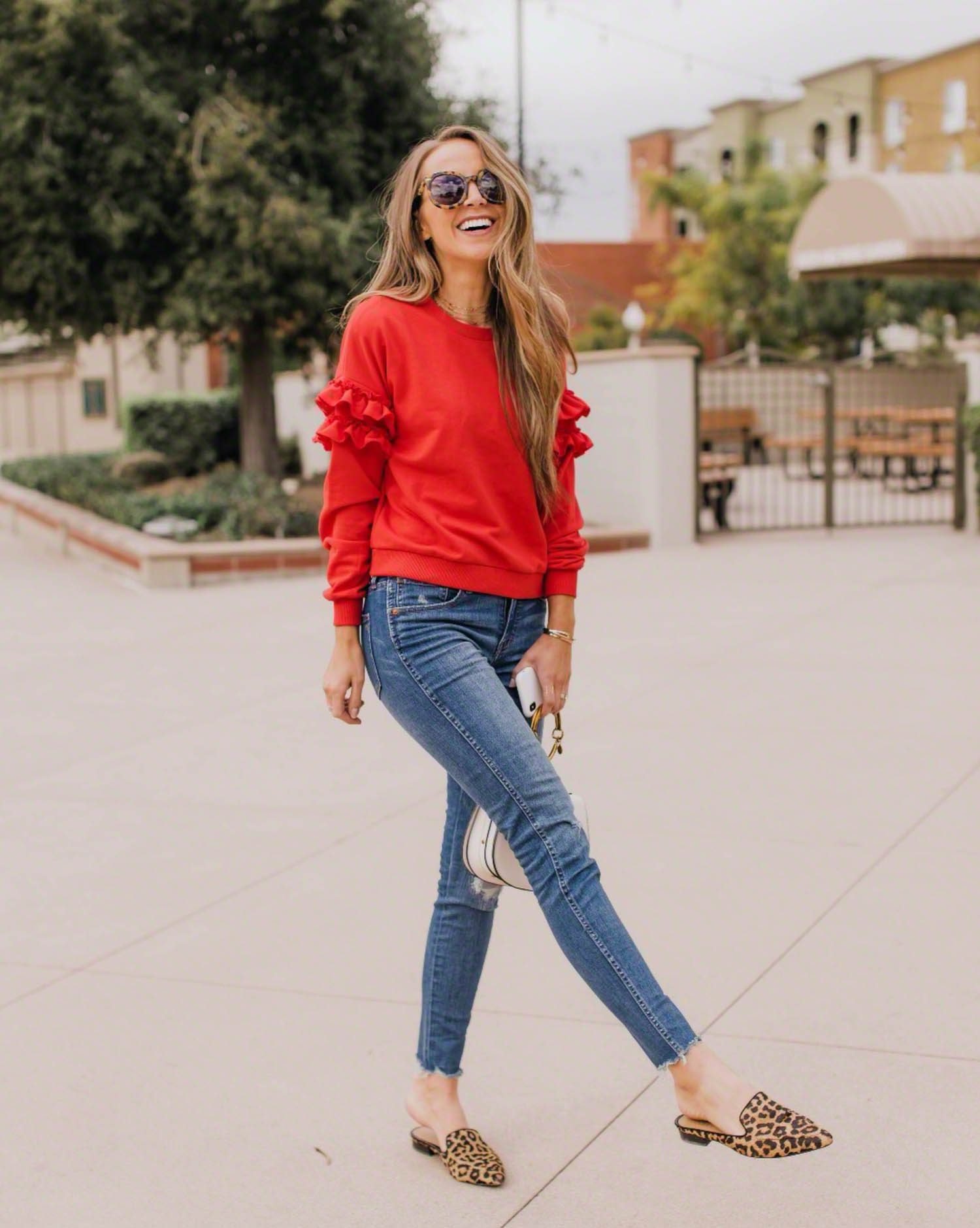 red ruffle sweater | merricksat.com