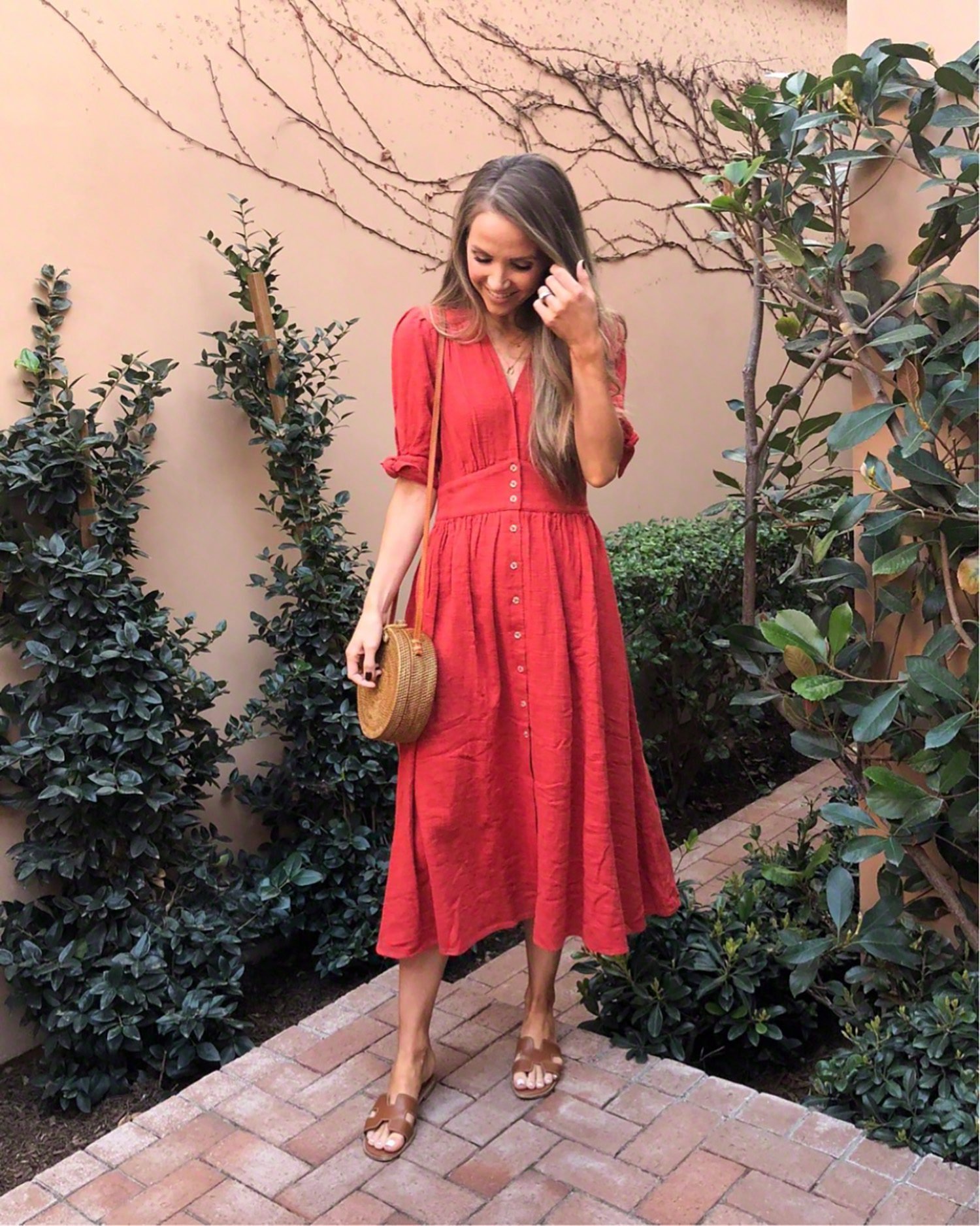 red midi dress | merricksat.com