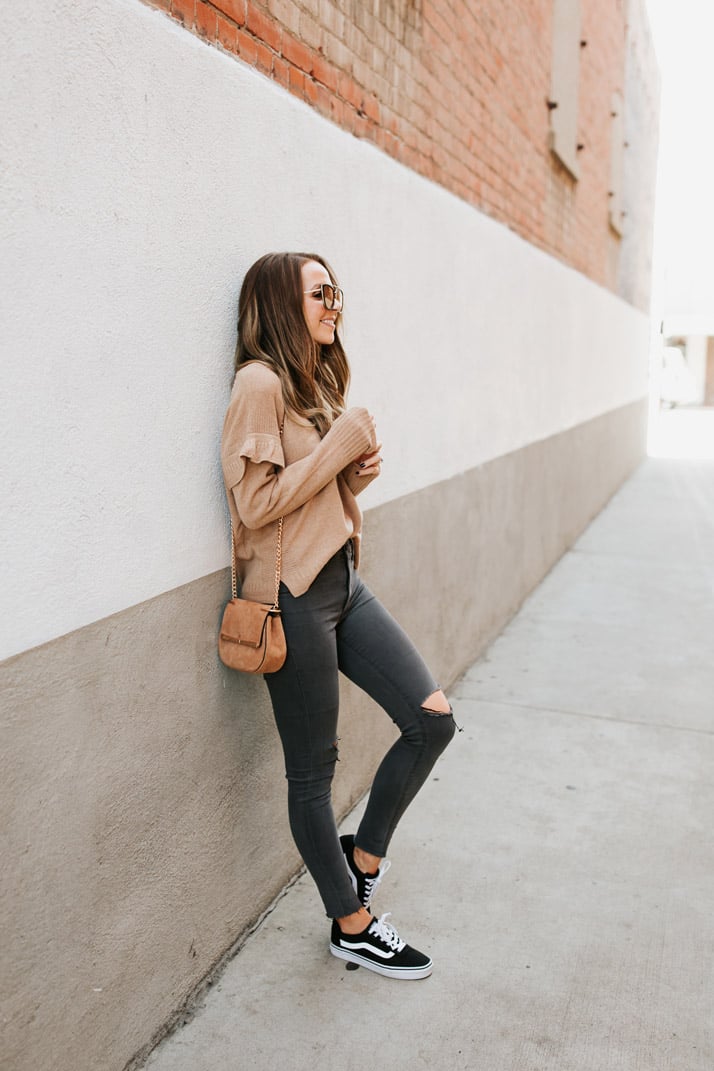 sweaters and sneakers make a perfect fall combo