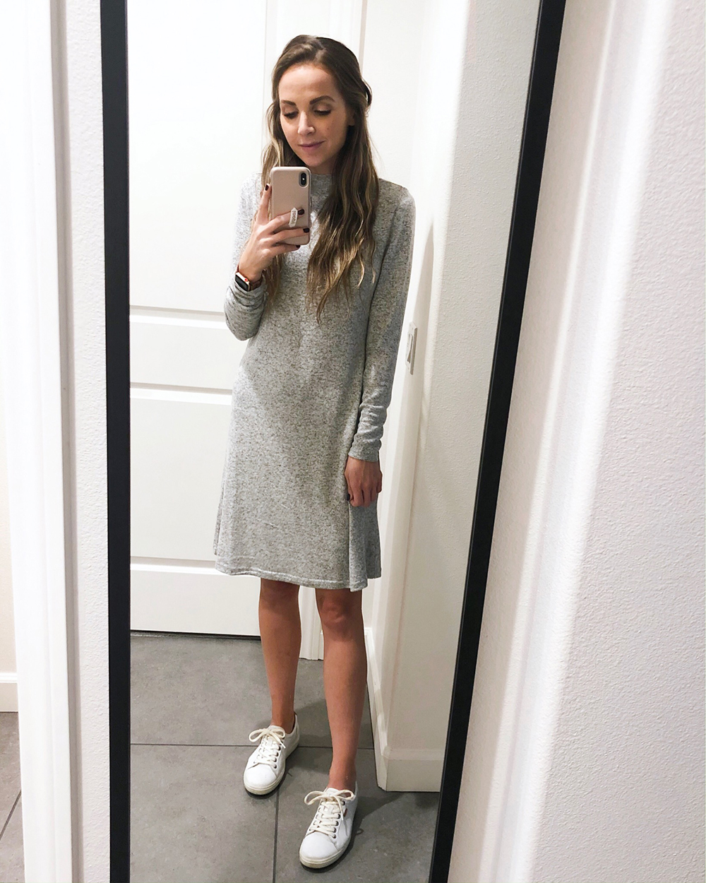 gray sweater dress