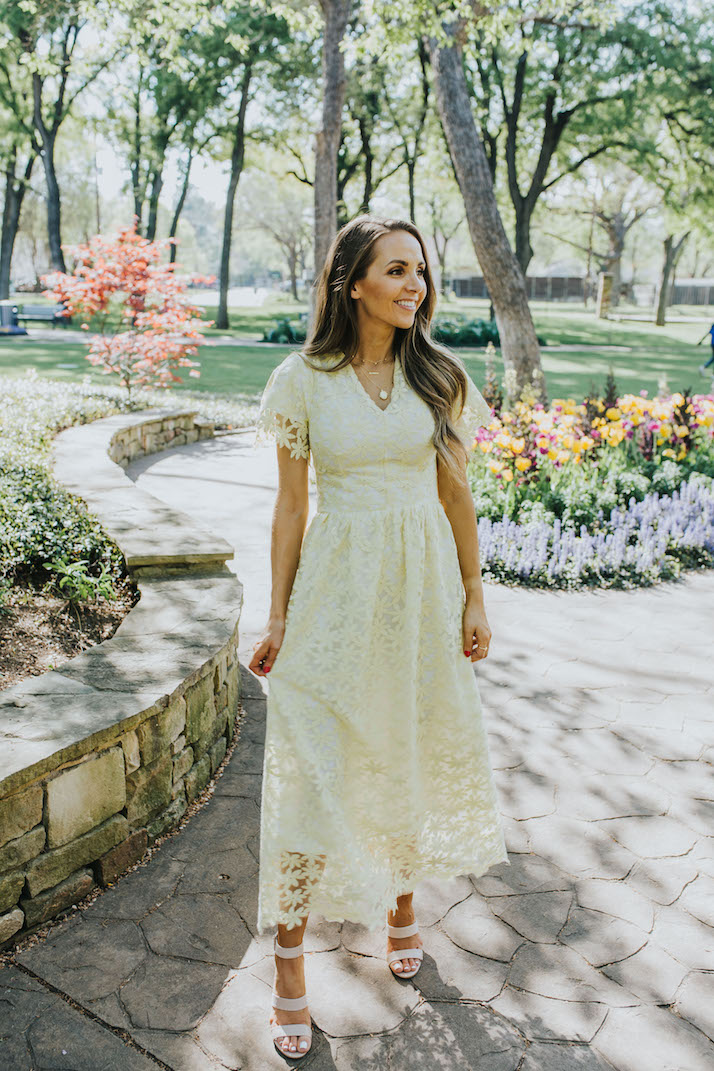 yellow lace sewing dress pattern