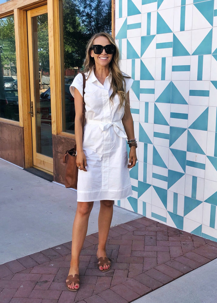 white shirt dress