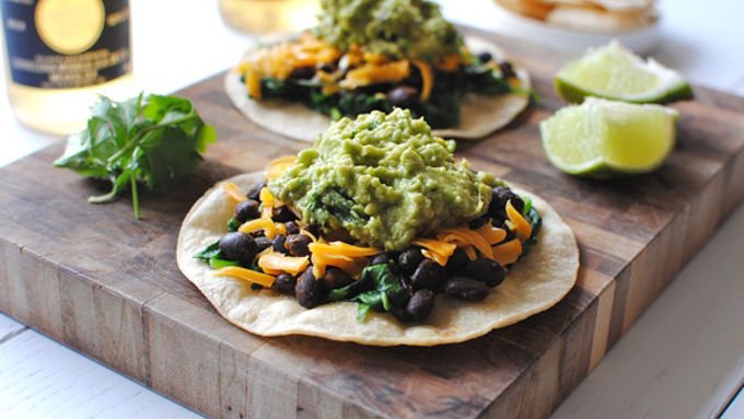 black bean tostadas