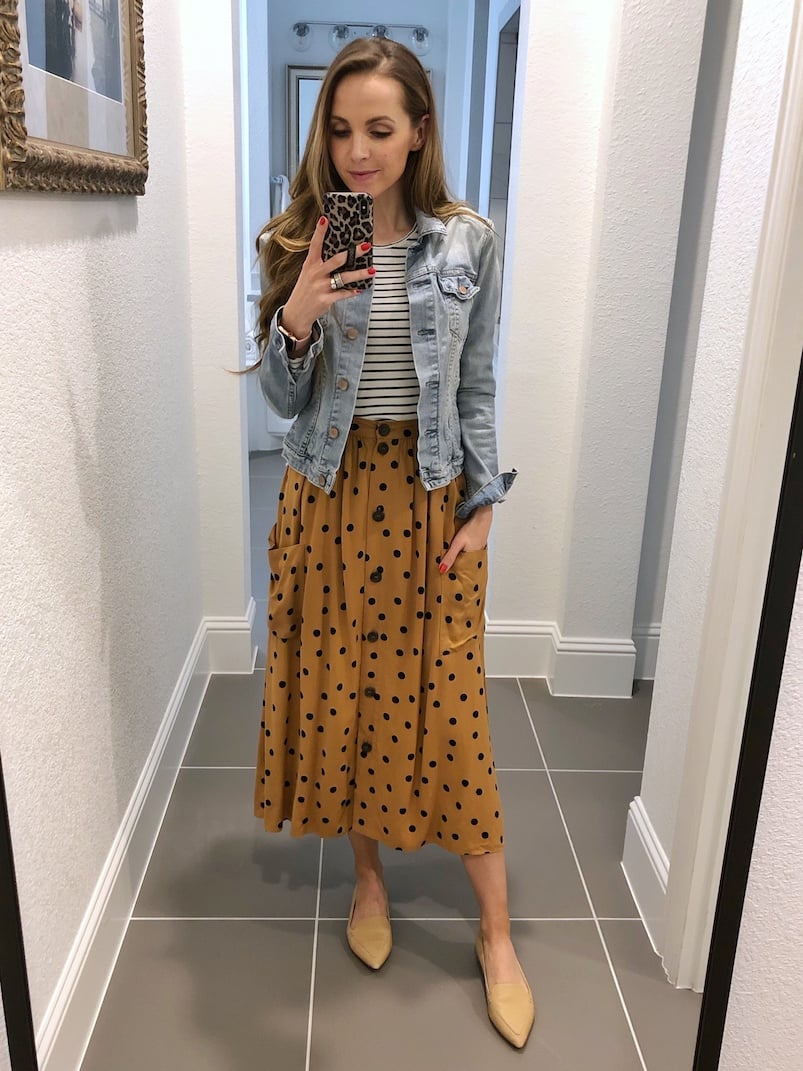 how to style a midi skirt