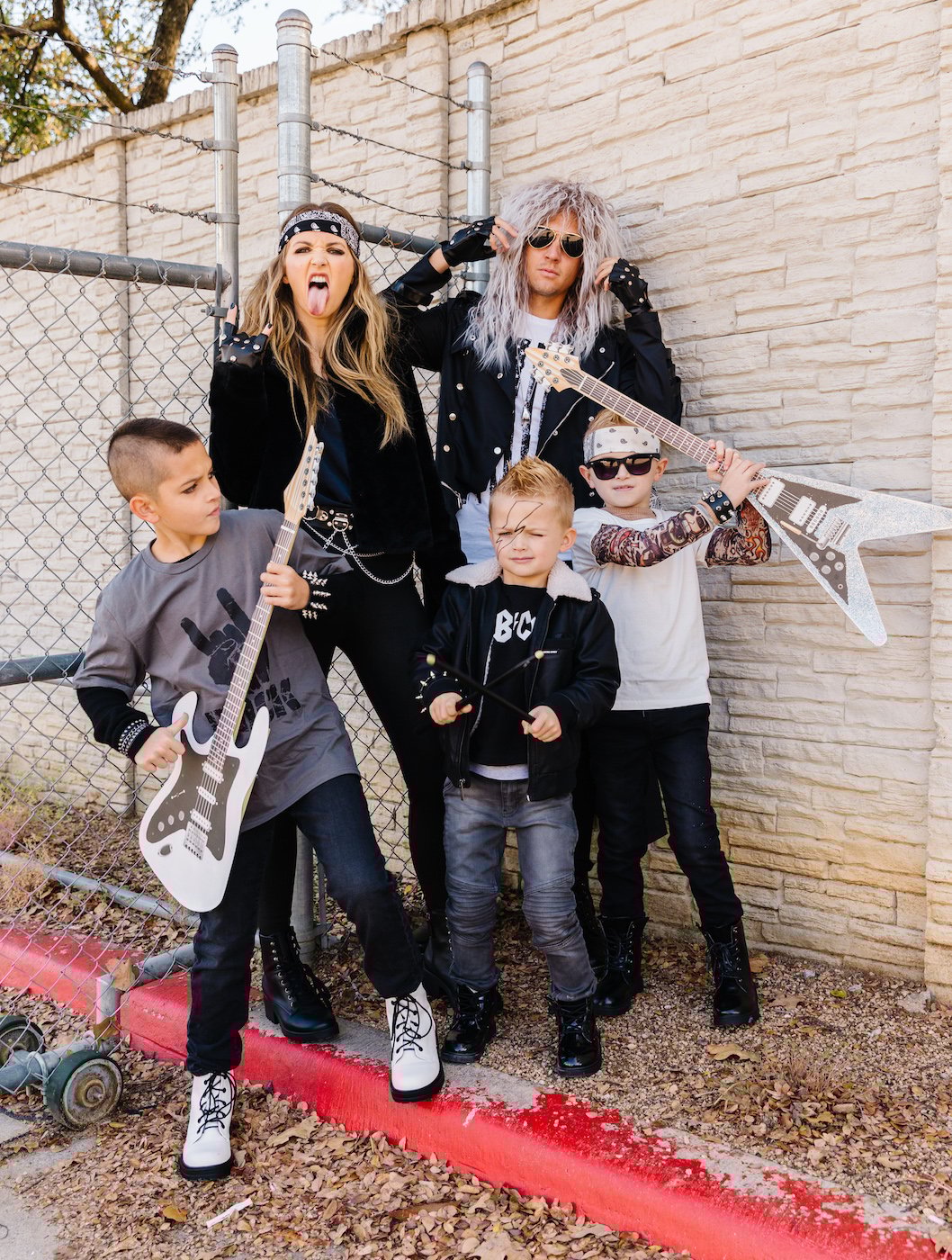 family rockstar outfit halloween costumes