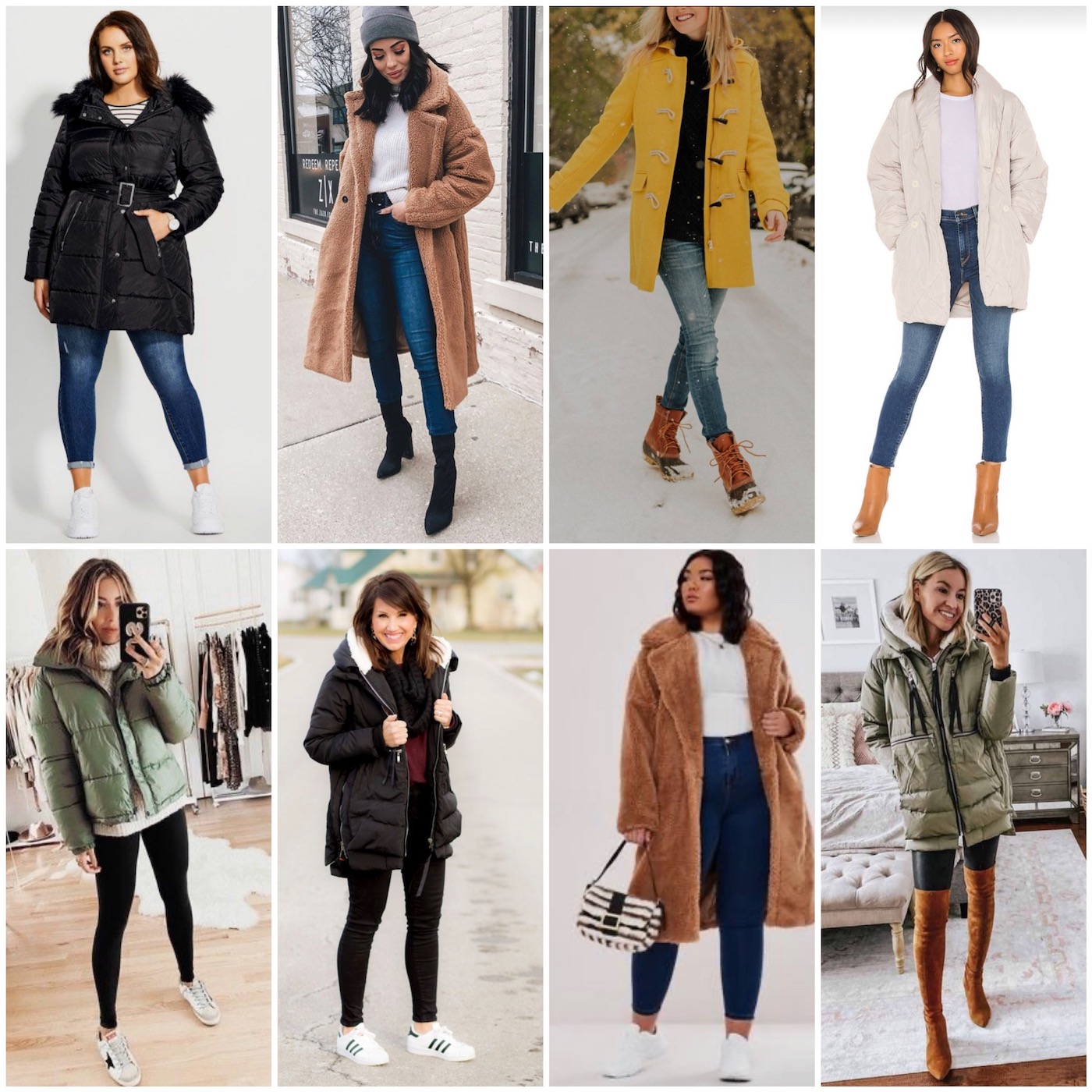 winter coat outfits on other women