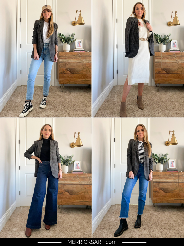 4 ways to wear it patterned blazer