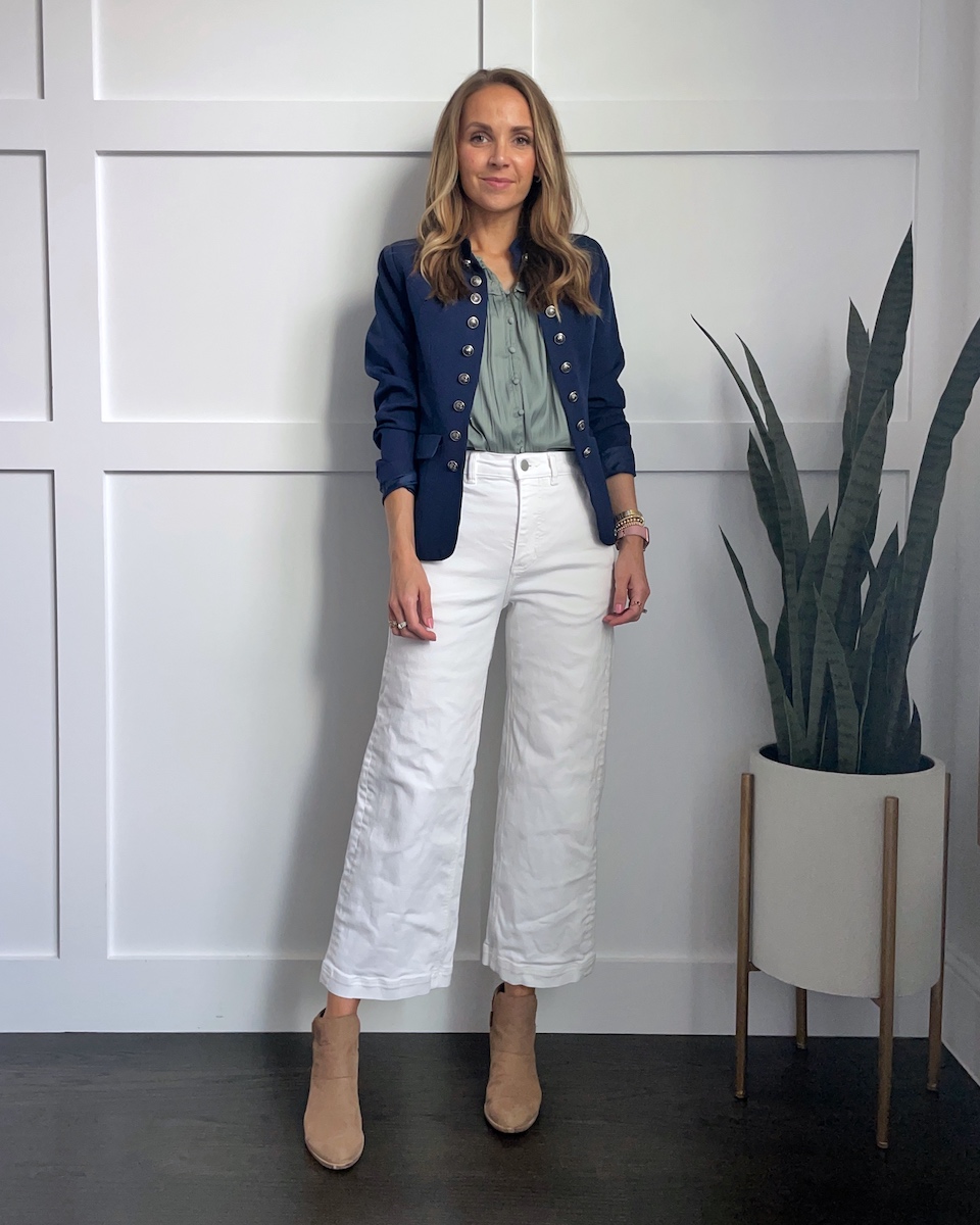 cropped wide leg jeans for work