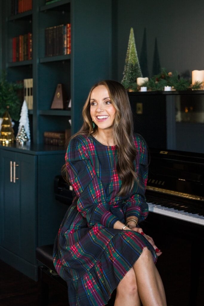 plaid merrick white collection dress