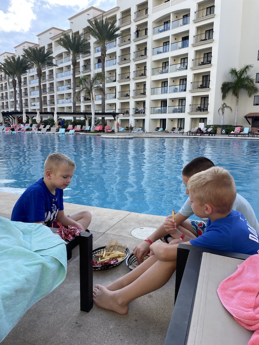 lunch by the pool