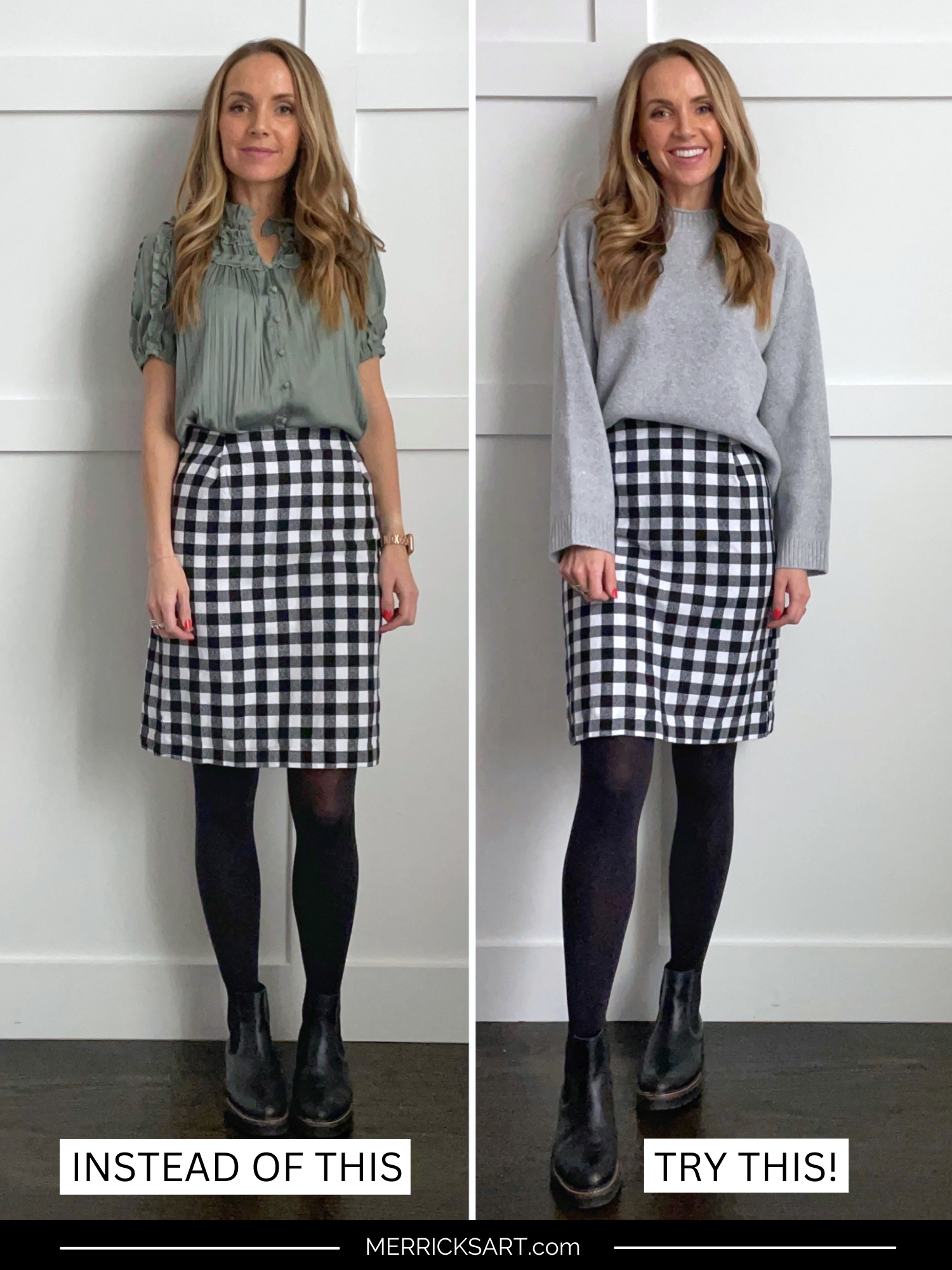 How to Balance Dark Tights in a Winter Outfit