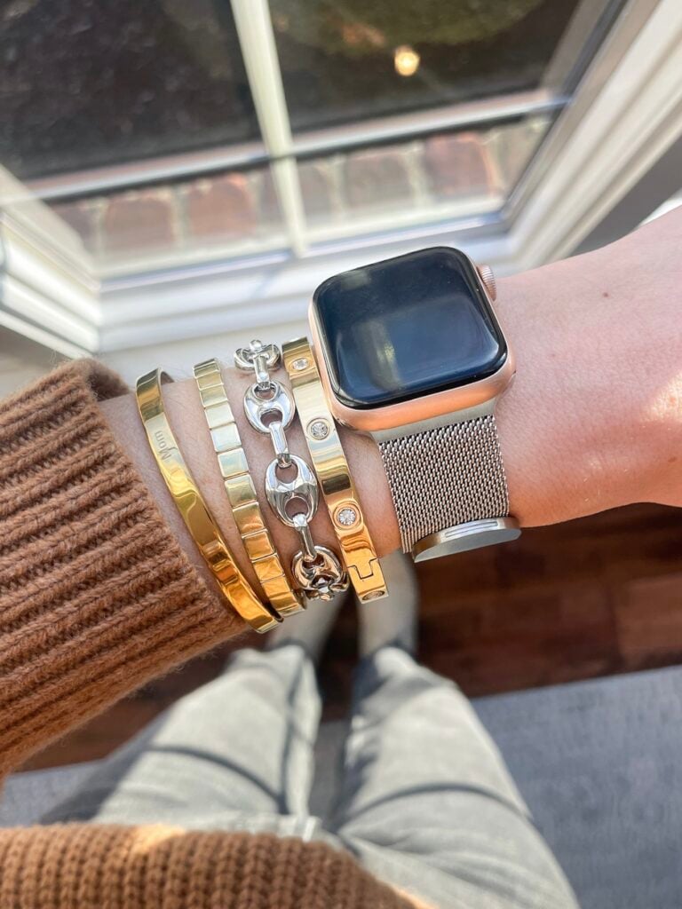 amazon watch band, anthropologie silver bracelet