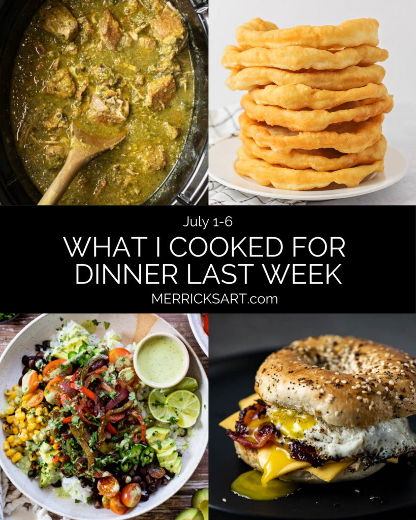 what I cooked for dinner last week (july 1-6)
