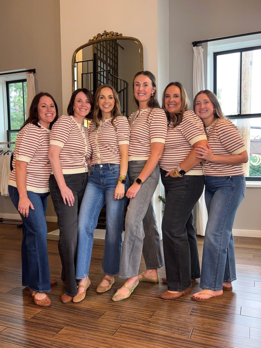 Team Try on - Boden short sleeve striped cardigan, quince jeans, target Woven Flats, madewell Flats, Sam Edelman jellies, flip flops